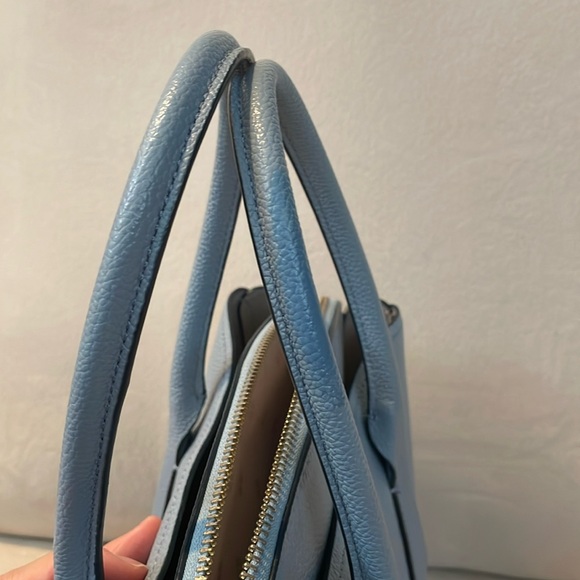 Kate Spade Margaux Medium Satchel Crossbody Bag in Blue with Silver Hardware - Picture 17 of 17